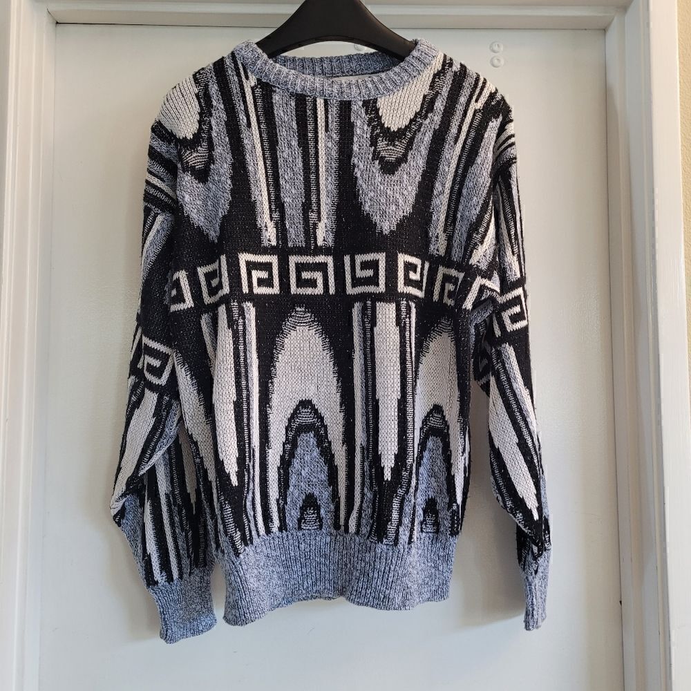 JJ Cochran vintage cotton abstract sweater circa 90's